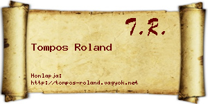 Tompos Roland névjegykártya