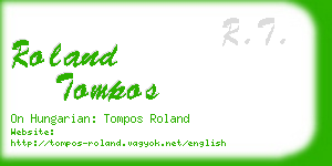 roland tompos business card